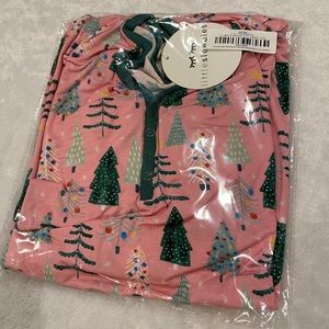 Little Sleepies Pink Twinkling Trees top